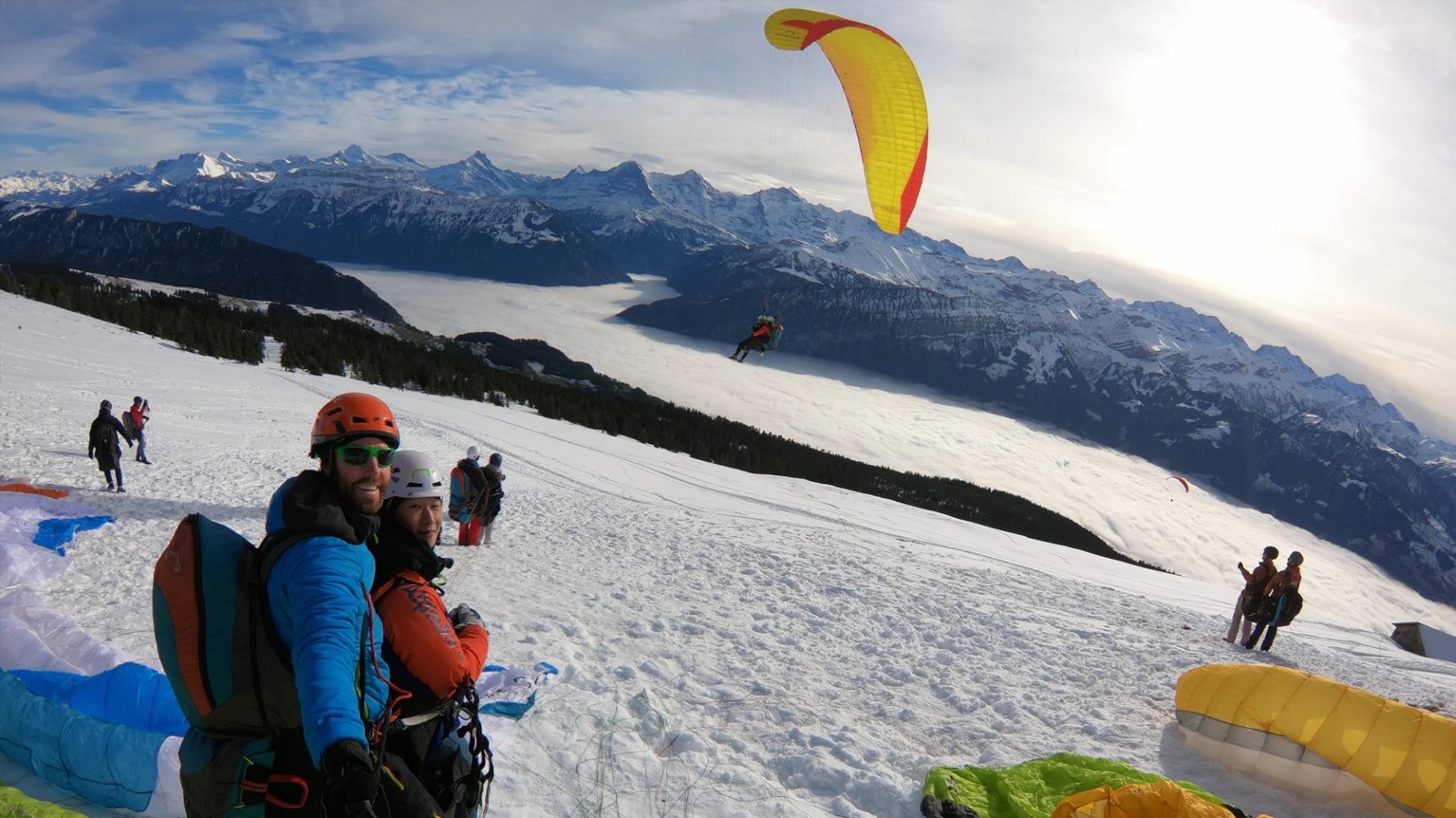 Winter Paragliding Interlaken