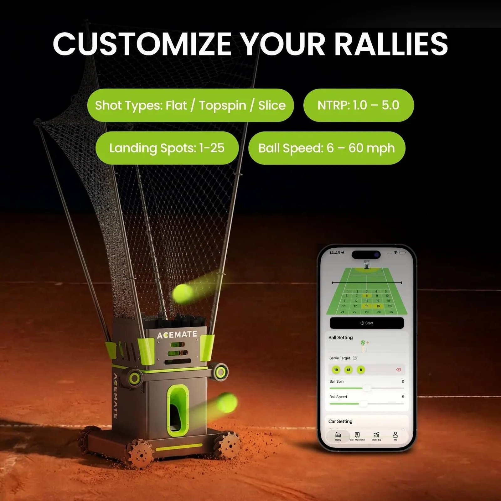 Acemate tennis robot ball machine Mysportsadviser