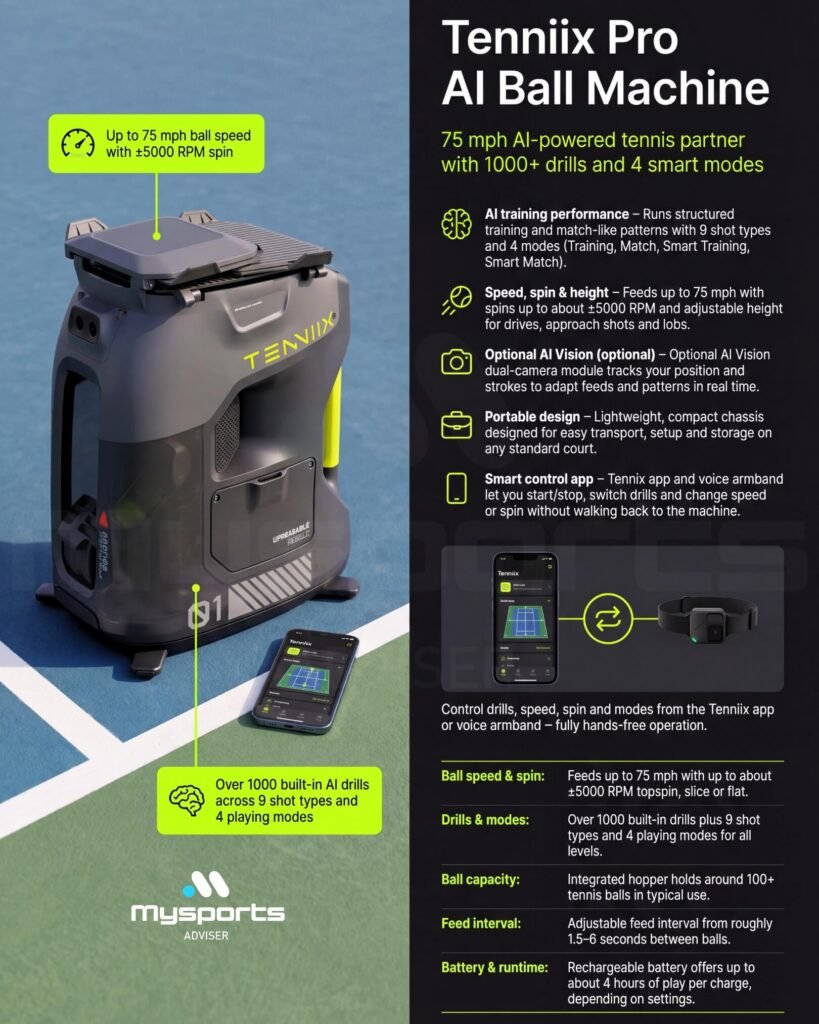 Tenniix Pro AI Ball Machine
